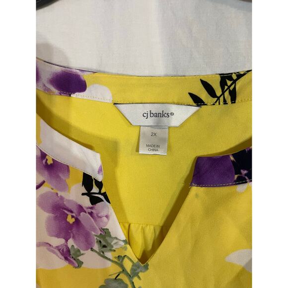 CJ Banks womens 2x yellow dress - Picture 3 of 3